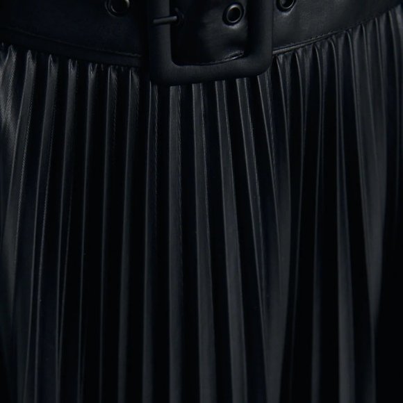 LAST ONE!!! ZARA Faux Leather Pleated Midi Skirt - Picture 11 of 12
